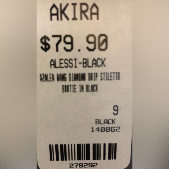 AZALEA WANG DIAMOND DRIP STILETTO BOOTIES SIZE: 9 - Picture 9 of 11